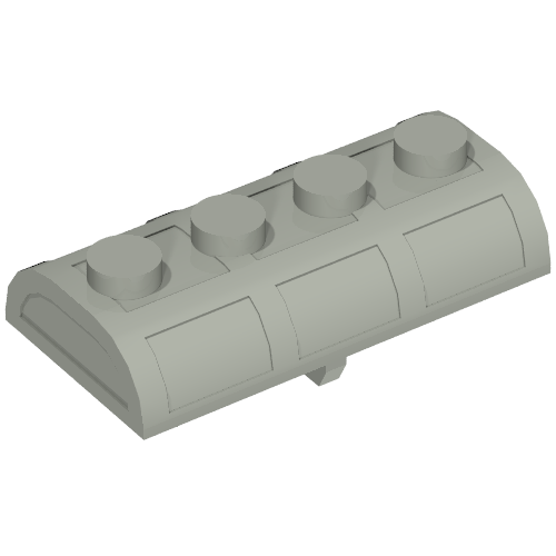 Lego Treasure Chest Lid [Thin Hinge] / Light Gray