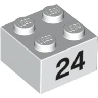 Brick 2 x 2 with Black "24" Print