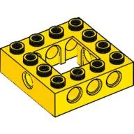 Technic Brick 4 x 4 with 2 x 2 Opening / Yellow