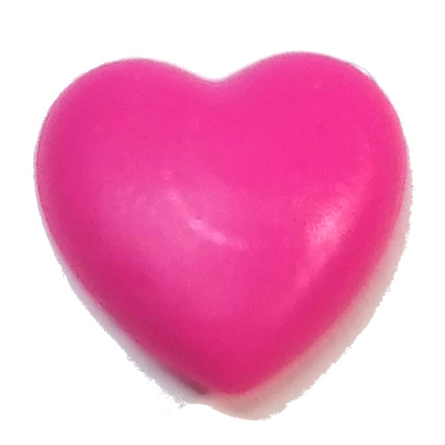 Lego Clikits Icon, Heart 2 x 2 Small with Pin [Frosted] / Dark Pink
