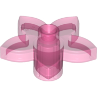 Lego Duplo Plant, Flower with 1 Top Stud / Trans-Dark Pink
