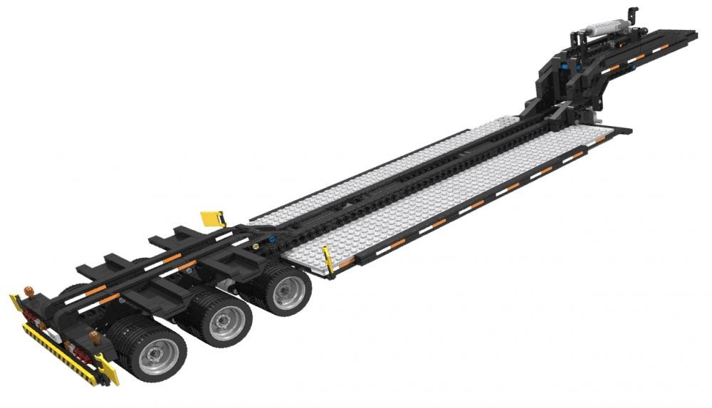 Lego 1:17 scale Lowboy trailer in black