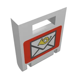 Box 2 x 2 x 2 Door with Slot and Mailbox Print / White