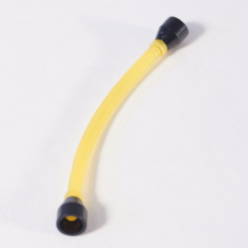 Lego Flexible Hose 8.5L with Tabless Ends Black (Ends different color than Tube) / Trans-Yellow