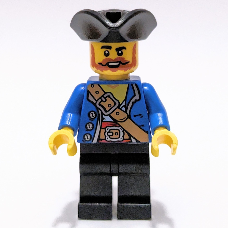 Lego Pirate - Blue Jacket, Black Legs, Black Tricorne
