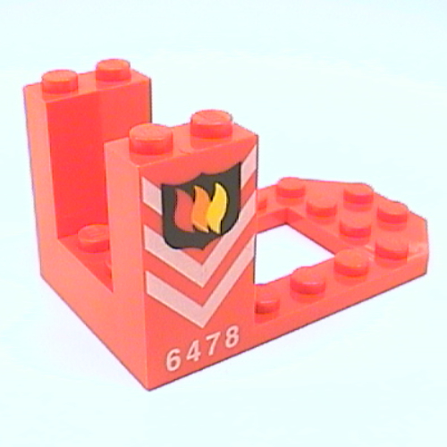 Lego Cockpit 7 x 4 x 3 with Fire Logo Badge and Chevron Print
