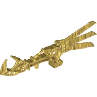 Large Figure Weapon Blade, Piraka Three Blade Scissor (Zaktan) / Pearl Gold