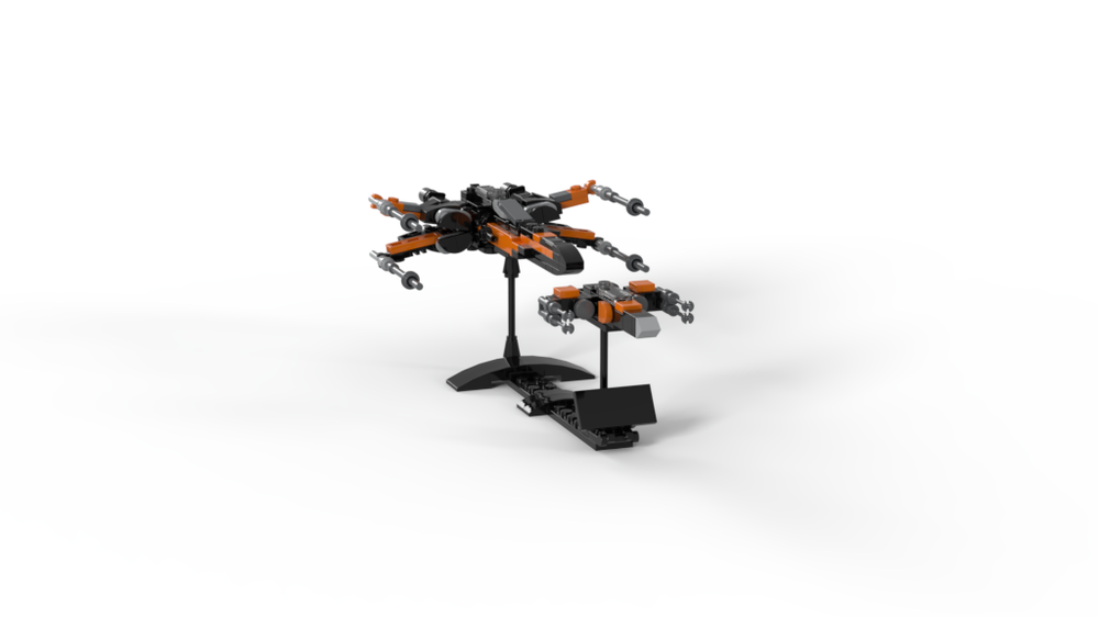 Lego Mini&Micro Size T-70 Poe Dameron's Starfighter (Episode 8 black booster version)
