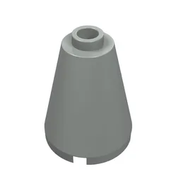 Cone 2 x 2 x 2, Open Stud / Light Gray