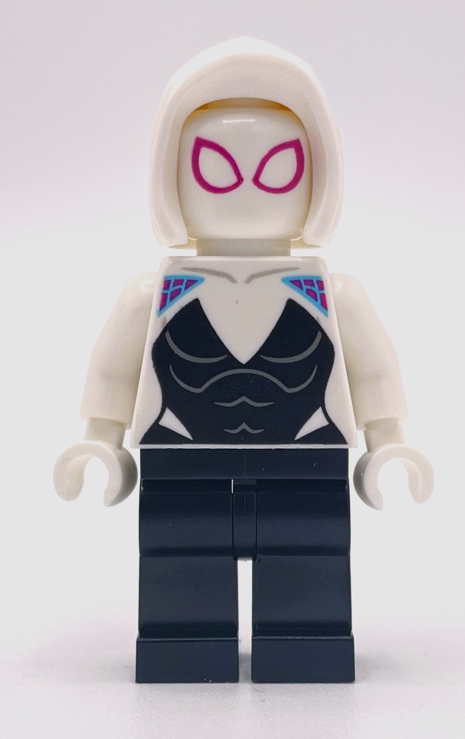Lego Ghost-Spider / Spider-Gwen, Open Front Hood, White Hands