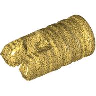 Lego Hinge Cylinder 1 x 2 Locking with 2 Click Fingers and Axle Hole, 7 Teeth / Pearl Gold