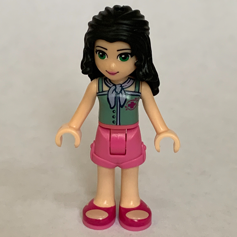 Lego Emma - Sand Green Top, Dark Pink Shorts