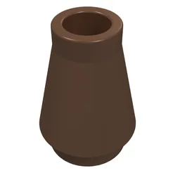 Cone 1 x 1 [No Top Groove] / Brown