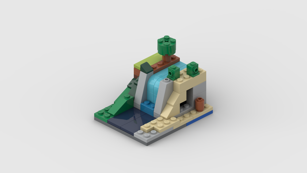 Lego Waterfall Mini Landscape