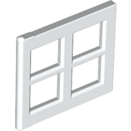 Lego Window 2 x 4 x 3 Pane / White