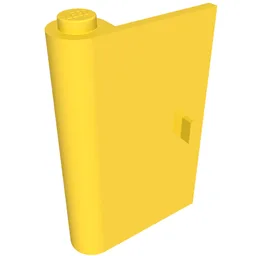 Door 1 x 3 x 4 Left with Thin Handle / Yellow