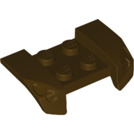 Lego Mudguard 2 x 4 with Molded Headlights / Dark Brown