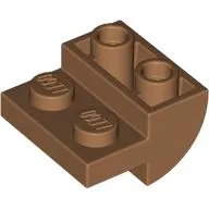 Brick Curved Inverted 2 x 2 with 1 x 2 Cutouts / Medium Nougat