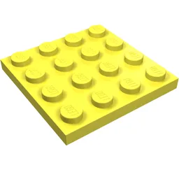 Plate 4 x 4 / Bright Light Yellow