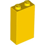 Brick 1 x 2 x 3 with Bottom Stud Holder / Yellow
