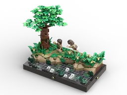 Déagol vs. Sméagol Diorama