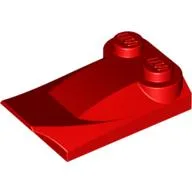 Brick Wedged, Curved 2 x 3 x 2/3 Two Studs, Wing End / Red