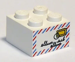 Brick 2 x 2 with Mail Envelope Print