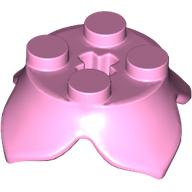 Lego Plant, Leaves, Round 2 x 2 x 2/3 with + Axle Hole and 4 Leaf Extensions / Bright Pink