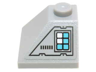 Lego Slope 45 2 x 2 Double Convex with Medium Azure and White Keypad and Black Vents Pattern (Sticker) - Set 71200