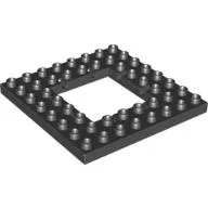Duplo Plate 8 x 8 with Trap Door Opening / Black