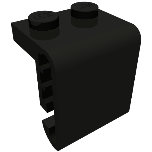 Lego Train, Steam Engine Cylinder, 1 x 2 Studs, Round Surfaces, Interior Grooves / Black