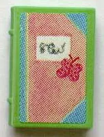 Minifigure, Utensil Book 2 x 3 with Diary and Butterfly Pattern (Stickers) - Set 3242