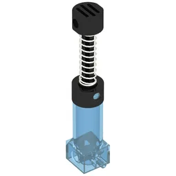 Pneumatic Pump New Style with Black Top / Trans-Light Blue