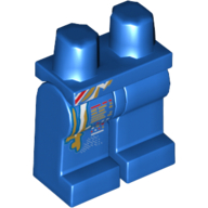 Lego Hips and Blue Legs with White and Gold Markings Print / Blue