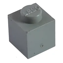 Modulex Brick 1 x 1 with LEGO on Stud / Modulex Light Gray
