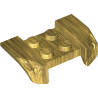 Lego Mudguard 2 x 4 with Molded Headlights / Pearl Gold