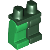 Lego Hips and Dark Green Left Leg, Green Right Leg / Dark Green