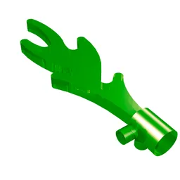 Wave / Flame Rounded with Base Pegs / Trans-Green