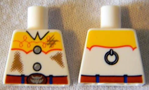 Lego Torso Western Outfit Female with Dirt Stains Pattern (Jessie)