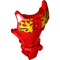 Lego Large Figure Torso Cover, Armor with Yellow Flames Print (Furno)