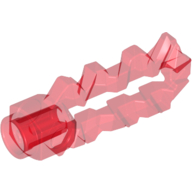 Lego Weapon Sword Double Blade Serrated with Bar Holder (Chi Sword) / Trans-Red