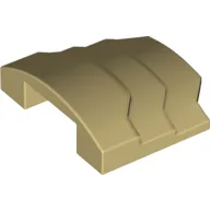 Brick Curved 4 x 3 with 3 Layers, 1 x 3 Cutout on Underside / Tan