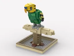 Parakeet with Stand -Green-
