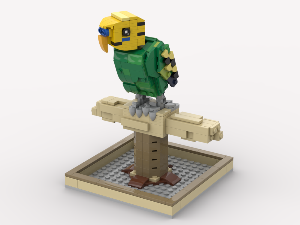 Lego Parakeet with Stand -Green-