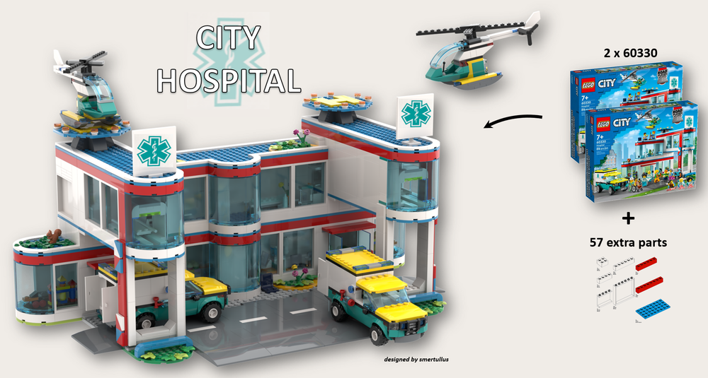 Lego City Hospital - LEGO MOC of Set 60330