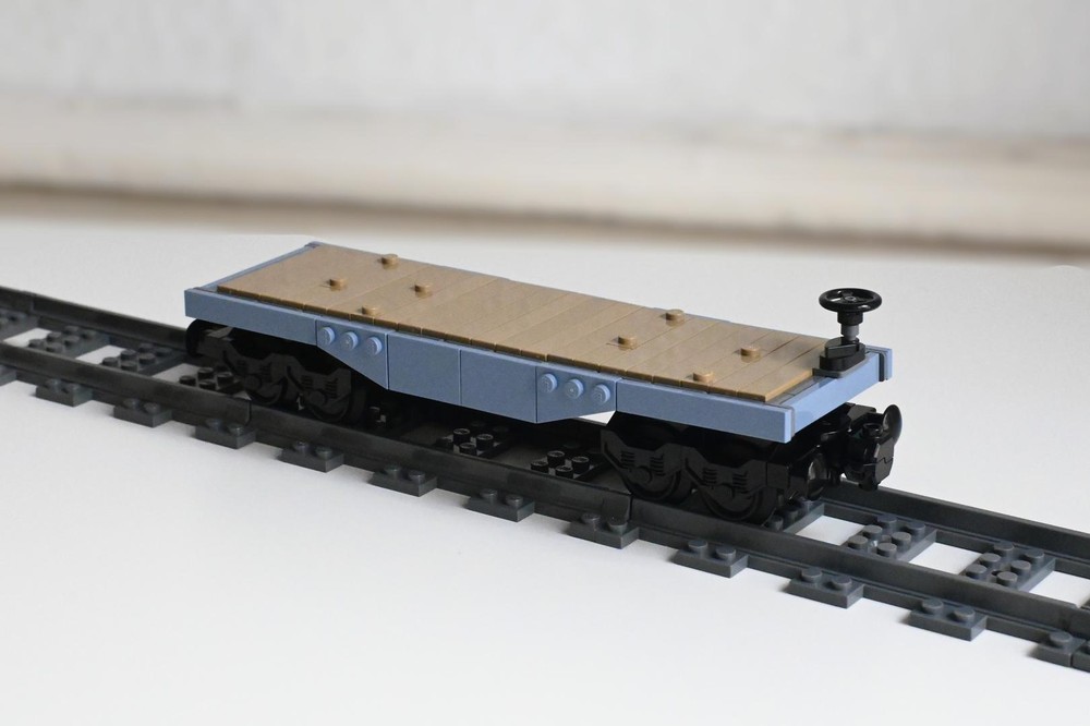 Lego American style flatcar wagon