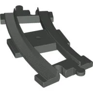 Duplo Train Track 4 x 8 Curved [Short] / Dark Gray