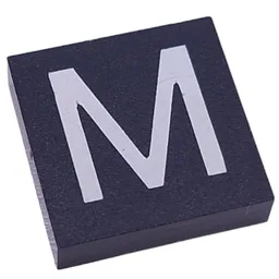 Modulex Tile 4 x 4 with White 'M' Print / Modulex Tile Blue