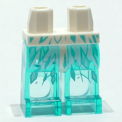 Lego Hips and Trans-Light Blue Legs with White/Dark Turquoise Ice Decorations print