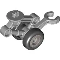 Duplo Airplane Landing Gear with Two Wheels and Clip / Light Bluish Gray